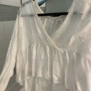 Aritzia White Crop Top